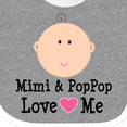 thumbnail image 4 of Inktastic Mimi and Poppop Love Me Grandchild Boys or Girls Baby Bib, 4 of 4