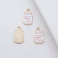 thumbnail image 5 of K-KED 100 Pcs Multicolor Alloy Enamel Bottle Charms Pendant 18X10MM Diy Making D20204-White, 5 of 8
