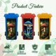 thumbnail image 3 of PVC Stickers Self-adhesive Decorative Stickers Decals for Trash Decoration Mushroom 82x38mm 2pcs/set, 3 of 9