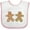 White and Pink, variant on Inktastic Twin Gingerbread Boy and Girl Co Boys or Girls Baby Bib