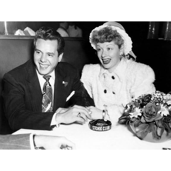 Art.com Desi Arnaz and Lucille Ball at the Stork Club, 1947 Premium Photographic Print, 16" x 12"