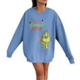 thumbnail image 1 of Grinch Chandail en Molleton Femme Grande Taille Mode Décontractée Imprimé de Noël Manches Longues Col Rond Chandail Ample Chandails en Molleton Grinch Imprimé, L, 1 of 4
