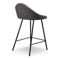 thumbnail image 2 of Pemberly Row Vegan Leather Counter Height Stools (Set of 2) in Smoke, 2 of 4