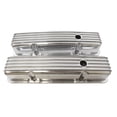 thumbnail image 1 of RPC Racing Power Company R6181 Couvercle de Valve pour Utilisation avec Moteurs Chevy à Petit Bloc de 1958-1987; Hauteur 3-11/16 Pouces; 4 Trous de Boulons; avec Trou de Remplissage d'Huile; avec Baffles; Entièrement Ailé; Aluminium; Ensemble de 2, 1 of 4