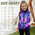 thumbnail image 7 of Uorisanigo Fleece Jacket Vest for Girl & Boys Lightweight Sleeveless Full Zip Warm Outwear with Pockets Soft Cozy Purple Butterfly Floral Waistcoat for Fall Winter Layering Size 2-12, 7 of 7