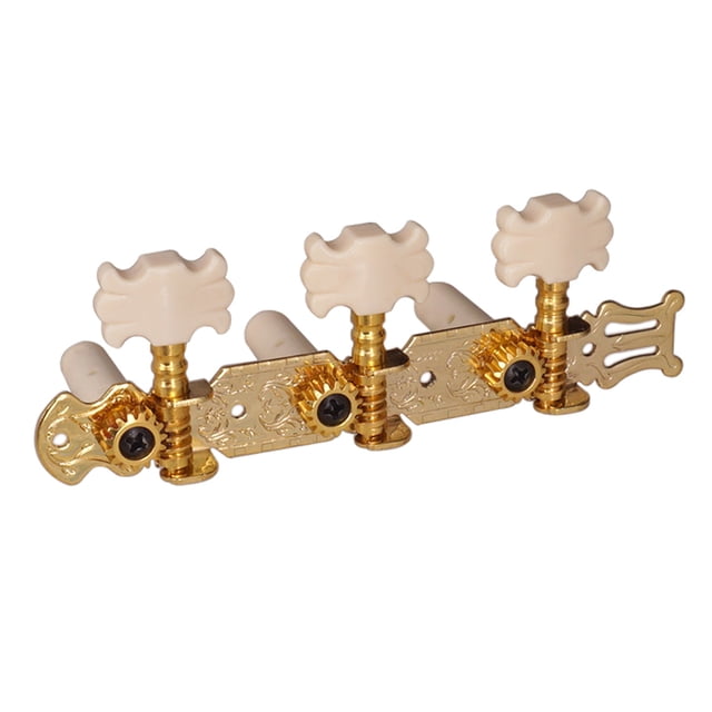 Yuarrent Afinador de guitarra Perillas de afinación Cabezales de máquina de tres tripletes de color sólido Clavija de afinación Artesanía Yuarrent HA060567-00B