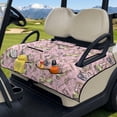 thumbnail image 3 of Yuyamidu Golf Theme Golf Cart Seat Cover for 2 Seats Cute Pink Golf Cart Seat Blanket with Front Pockets Universal Golf Cart Accessory for Women, 3 of 8