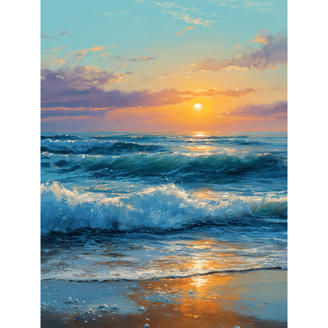 Qisvanset 12x16 Inch Oak Tree & Wildflowers Sunset Canvas Print Wall Art