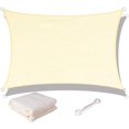 thumbnail image 1 of Qianli Rectangular shade sail, 2x4m, waterproof and UV resistant, cream-white, 1 of 5