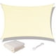 thumbnail image 1 of Vela de sombra rectangular, 2x4m, resistente al agua y a los rayos UV, blanco crema, 1 of 5