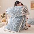 Winter thickened coral blanket quilt spring and autumn bed single