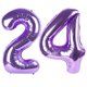thumbnail image 1 of Globos con números Enyeopd, 40 cm, color morado, para feliz cumpleaños, 24 unidades, 1 of 6