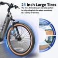 thumbnail image 4 of Step-Thru Electric Bike, 500W (800W Peak) 65Nm Motor, 70 Miles Range, 26" 7-Speed Hydraulic Disc Brake E-Bike for Adults, 4 of 10