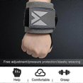 thumbnail image 2 of 1 Pair Wrist Wraps with Fastener Tape Thumb Loop Design Weightlifting Powerlifting Wrist Support Straps, 2 of 5
