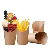 50Pcs 12oz Disposable Kraft Paper French Fries Chips Cups，Disposable Paper French Fry Cups Charcuterie Cups for all Occasions