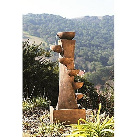 Outdoor Fountains Floor Fountain Minimalist Rustic Finish Portofino Outdoor Fountains Floor Fountain Minimalist Rustic Finish Portofino Envirostone Garden