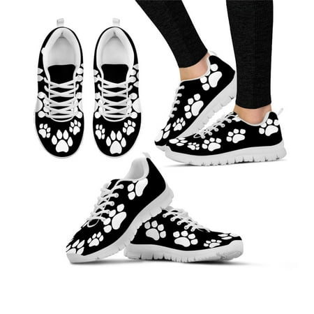 

Fashion Cute Pets Dogs Footprints Paw Heart Love Heartbeat Print Shoes Woman Luxury Brand Women Shoes Casual Sneaker