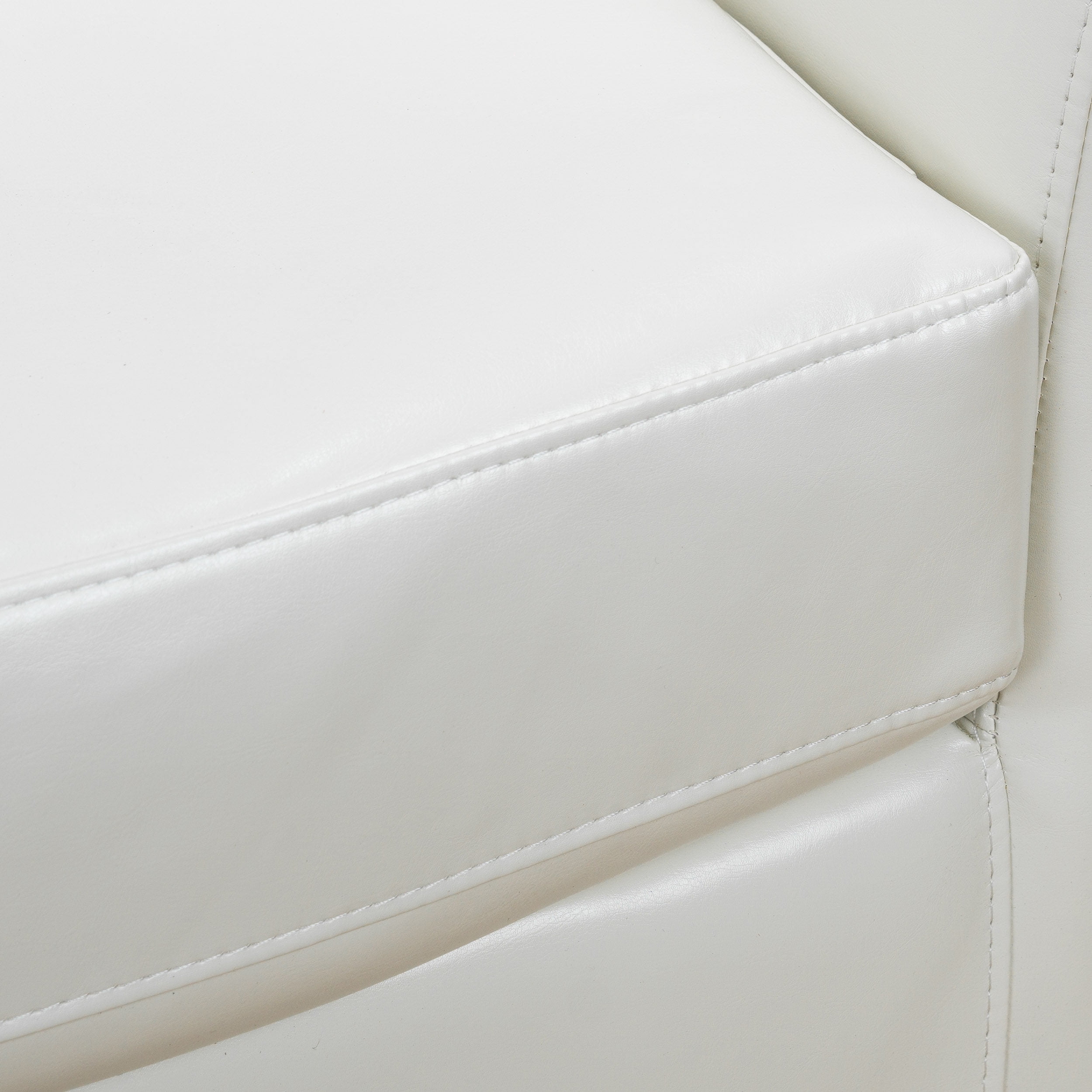 Souta Faux Leather Off-White Swivel Club Chair