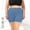 Blue, variant on Tsesme Women’s Plus Size Yoga Shorts 3" Elastic High Waisted Slim Fits Shorts Summer Cycling Workout Sport Shorts ,Navy,3XL