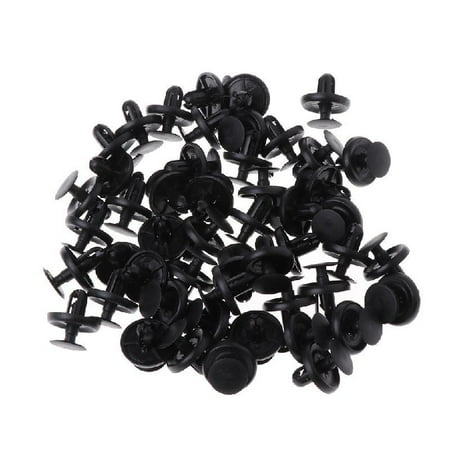 

50 Pcs Black Car Door Fender Trunk Fastener Panel Clips Rivet For Camry R