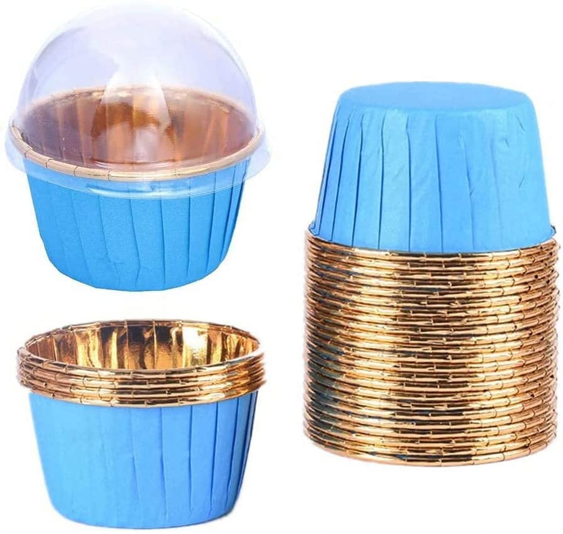 Lot De 150 Caissettes à Cupcakes Jetables | Papier Sulfurisé Avec Doublure Aluminium | 3 Couleurs (marron, Vert, Rose) Papier Sulfurisé Alimentaire