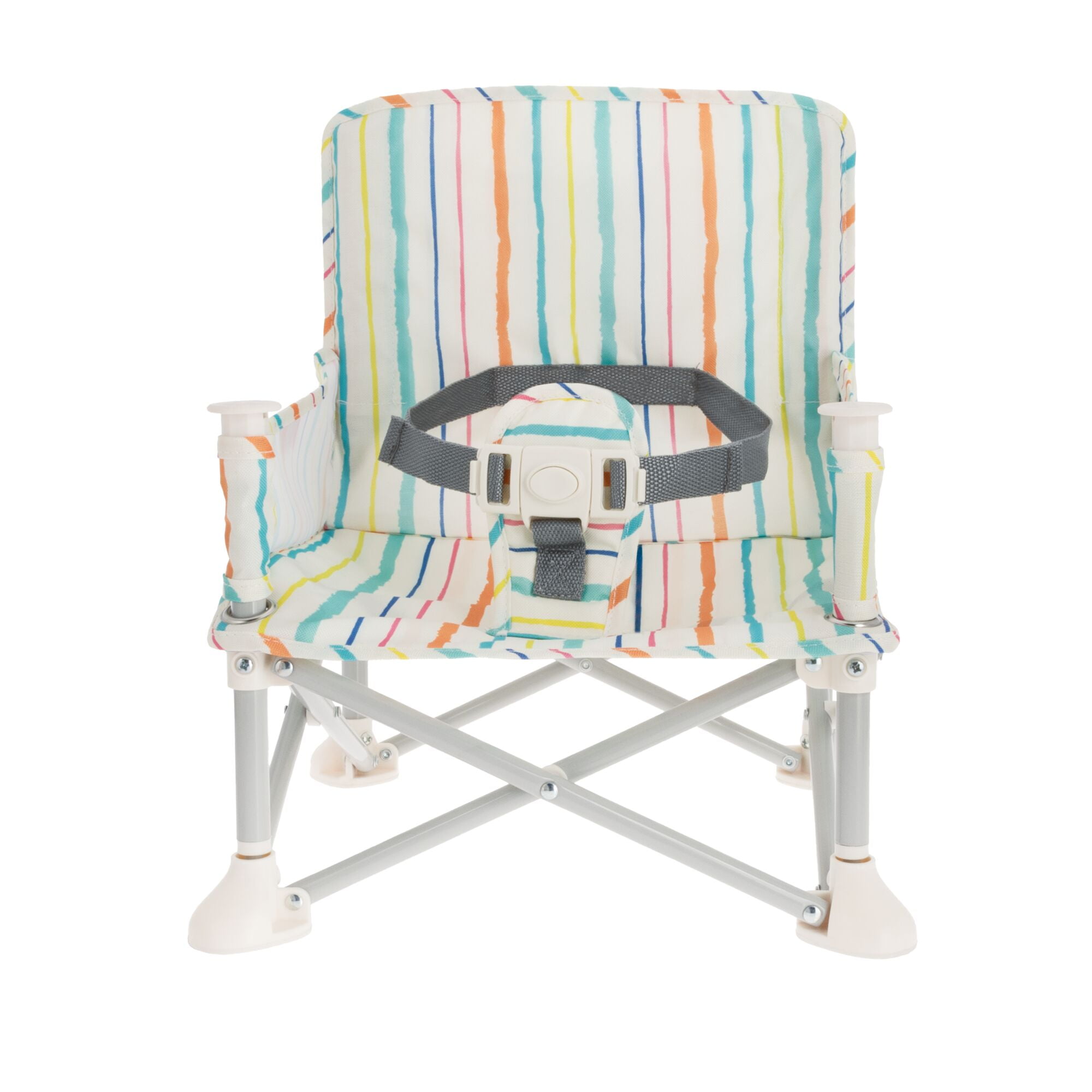 Nuby Pop-Up Portable Booster Seat with Removable Tray, Stripes