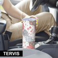 thumbnail image 6 of Pioneer Flower Floral Print Pattern 20oz Skinny Tumbler with Straw & Lid, Double Wall Vacuum Insulated Cup, Leak-Proof, Cup Holder Friendly, Hot 6H Cold 12H, 6 of 6