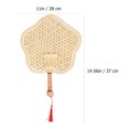 thumbnail image 2 of EeaseMX 1 abanico portátil de paja de trigo tejido a mano, práctico y hecho a mano., 2 of 7