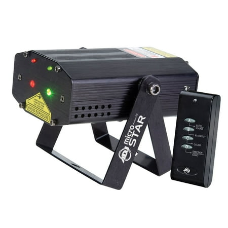 - American DJ Micro Star Green and Red Laser Lighting Effect with Wireless Remote