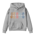 thumbnail image 4 of FAOWME Big Kids Girls Hoodies With Pocket Long Sleeved Letter Print Fashion Comfortable Loose Fit Sweatshirts For Daily Wear Grey 7-8 Years, 4 of 4