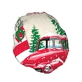 thumbnail image 2 of Disketp Merry Christmas 1 Shower Caps,Reusable Shower Cap For Women, Double Layer Waterproof Hair Cap, Large Size For All Hair Lengths,For Girls Spa Home Salon Use, 2 of 9