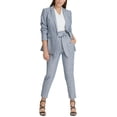 thumbnail image 3 of DKNY Women's Petite Pinstripe One-Button Blazer (2P, Twilight), 3 of 5