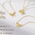 thumbnail image 6 of Turandoss Bow Necklace for Girls Women Dainty 14K-Gold-Plated Necklace Small Simple Bow Pendant Choker Necklaces Chain Necklaces Trendy Jewelry Gift for Girl Women, 6 of 7