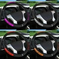 thumbnail image 3 of Creative Design Leather Car Steering Wheel Cover Anti-Catch Holder NEW Z3W6, 3 of 6