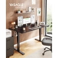 thumbnail image 2 of VASAGLE Electric Standing Desk, Height Adjustable Desk, Sedentary Reminder, 4 Memory Heights, for Home Office, 55.1 x 27.6 Inches, Ink Black, 2 of 5