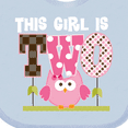 thumbnail image 4 of Inktastic 2nd Birthday Cute Owl 2 Year Old Girls Baby Bib, 4 of 4