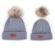 thumbnail image 3 of Boy Girls Pom Bobble Hat Warm Baby Toddler Kids Hat Detachable Pompoms Knitted, 3 of 4