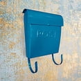 thumbnail image 2 of NACH Euro Series Modern Mailbox, Decorative Mail Holder, Wall Mount Mailboxes for Outside, Rust Resistant Galvanized Metal Mailbox, 12" x 11" x 4.5", Turquoise, MB-44794, 2 of 5