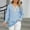 Light Blue, variant on Blmnix Oversized TShirts for Women Pink Striped V-Neck Y2k Shirts for Women Long Sleeve Tunic Tops