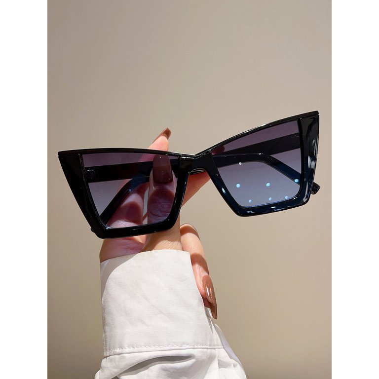 Cat Eye Sunglasses RPC Frame Scratch Impact Resistant Lenses UVA UVB Protection Large Frame Cats Eye Sunglasses for Unisex, Anti-UVA and  main image 3