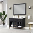 thumbnail image 6 of Kesia 48" Single Bathroom Vanity Set in Black Oak with Aosta White Composite Stone Countertop with Mirror, 6 of 8