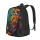 thumbnail image 1 of Balery Colorful Owl Forest Mochila para hombre y mujer - Tela Oxford 600D resistente - Gran capacidad, resistente al agua, ideal para la escuela, viajes y senderismo, 1 of 6