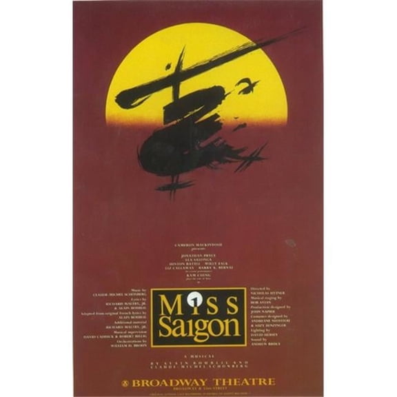 Miss Saigon Broadway Movie Poster - 11 x 17