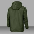 thumbnail image 4 of Duoif Rain Jacket Women, Lightweight Raincoats Zip up Outdoor Hiking Windbreaker Jackets with Hood Lightweight Raincoat Jackets for Women Green XXXXXL, 4 of 7