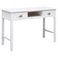 thumbnail image 1 of vidaXL Bureau Blanc 110x45x76 cm Bois, 1 of 5