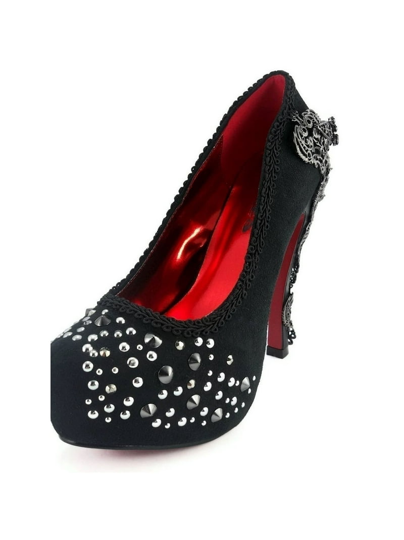 Hades Shoes H-Amina 6 inch Victorian renaissance pump Suede