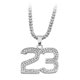thumbnail image 1 of EeaseMX Collar con número personalizado para hombre y mujer, cadena para el cuello, collar con número 23, 1 of 7