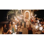 Wedding Sparklers 36-inch for wedding grand exit reception send-off light photography model party (Pack of 30 + 1 Pack of Silk Petals)