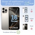 thumbnail image 3 of Reemplazo de cristal trasero ZNZHKR para iPhone 16 Pro Max 6.9" impermeable, 3 of 6