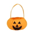 thumbnail image 2 of Halloween Trick Or Treat Bag 8X5 Inch Non Woven Halloween Candy Bucket Pumpkin Design Kids Halloween Party Favors Orange Halloween Gift Bag, 2 of 6